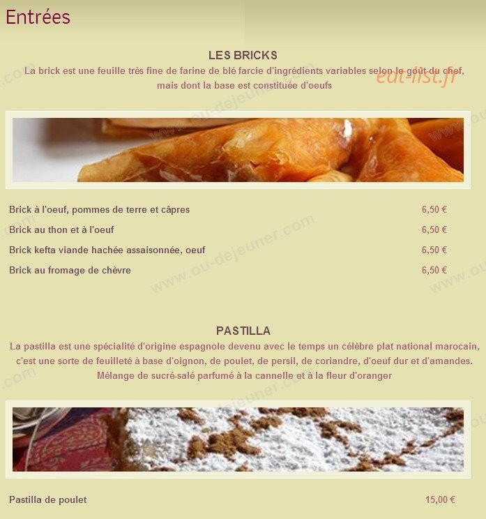 Le Dattier — carte page 1