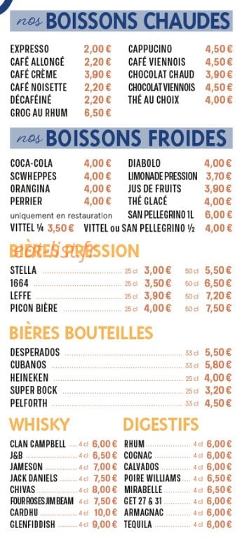 Le Mately's — carte page 3