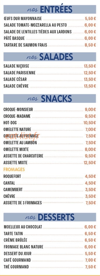 Le Mately's — carte page 1