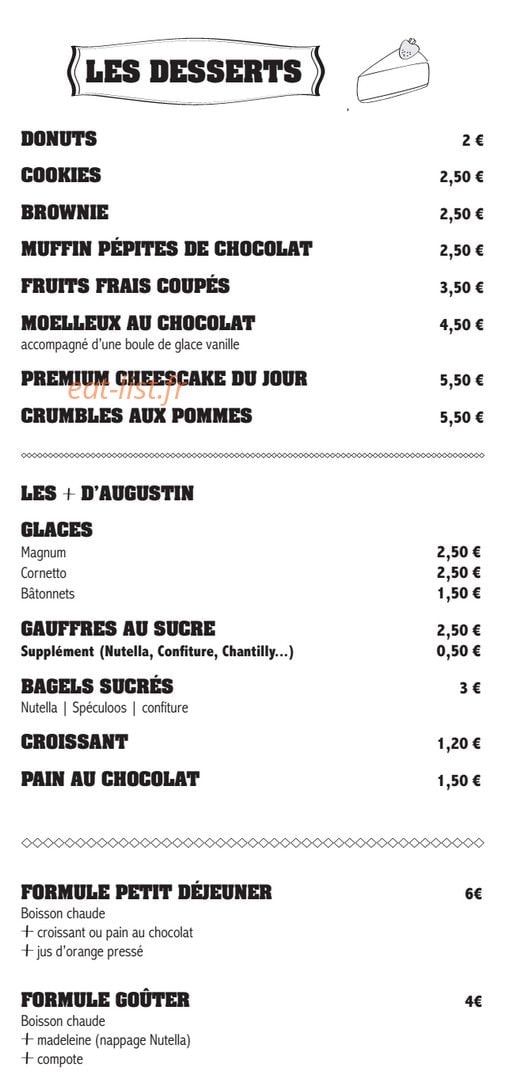 Le Pavillon Augustin — carte page 4