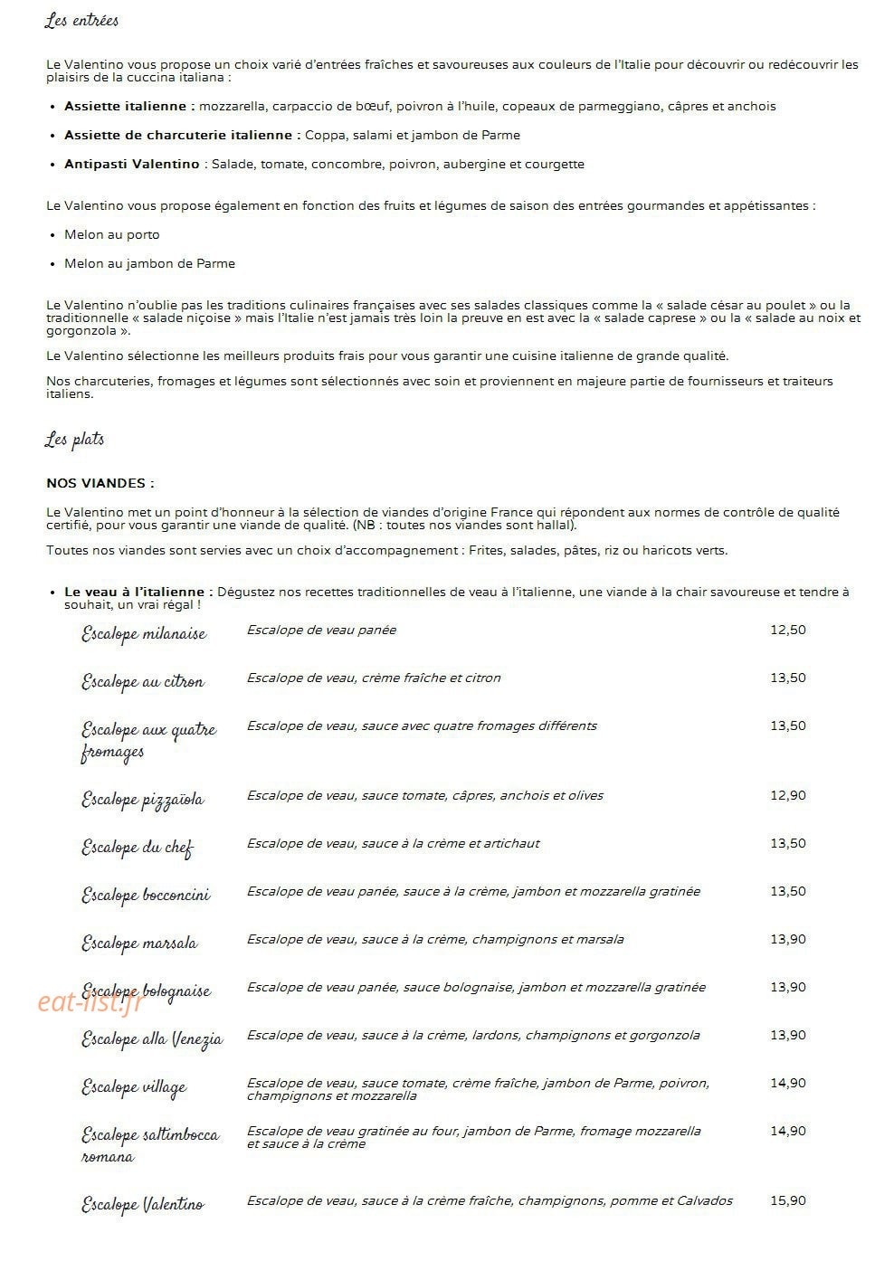Le Valentino — carte page 4