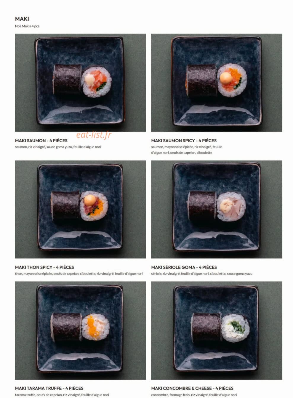 Matsuri — carte page 3