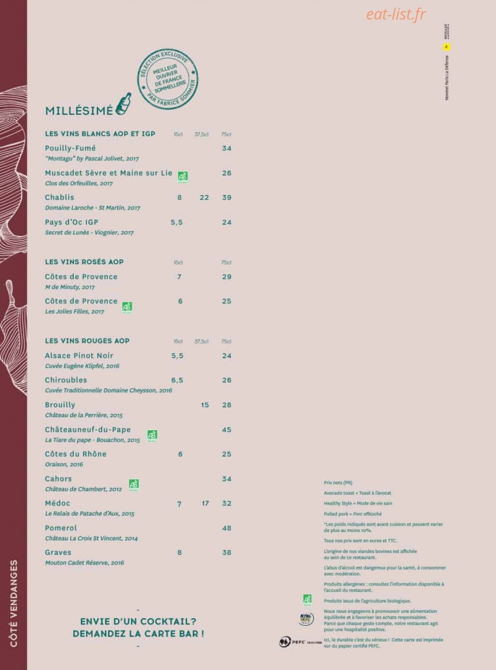 Novotel — carte page 3