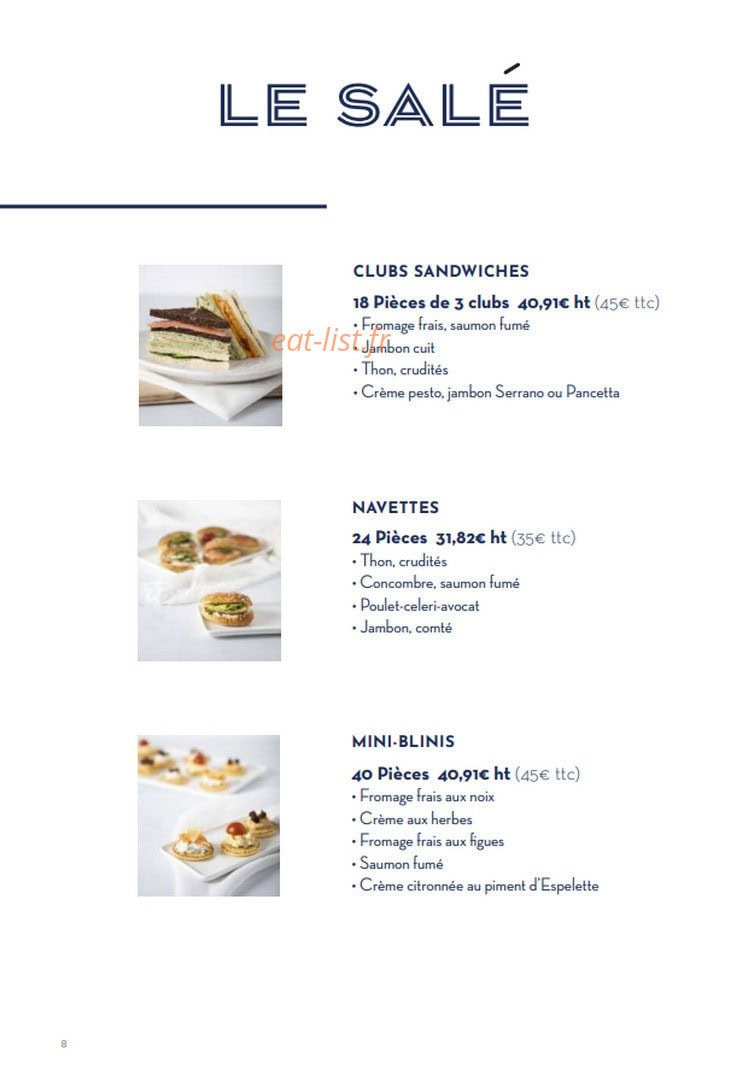 Paris Baguette — carte page 8