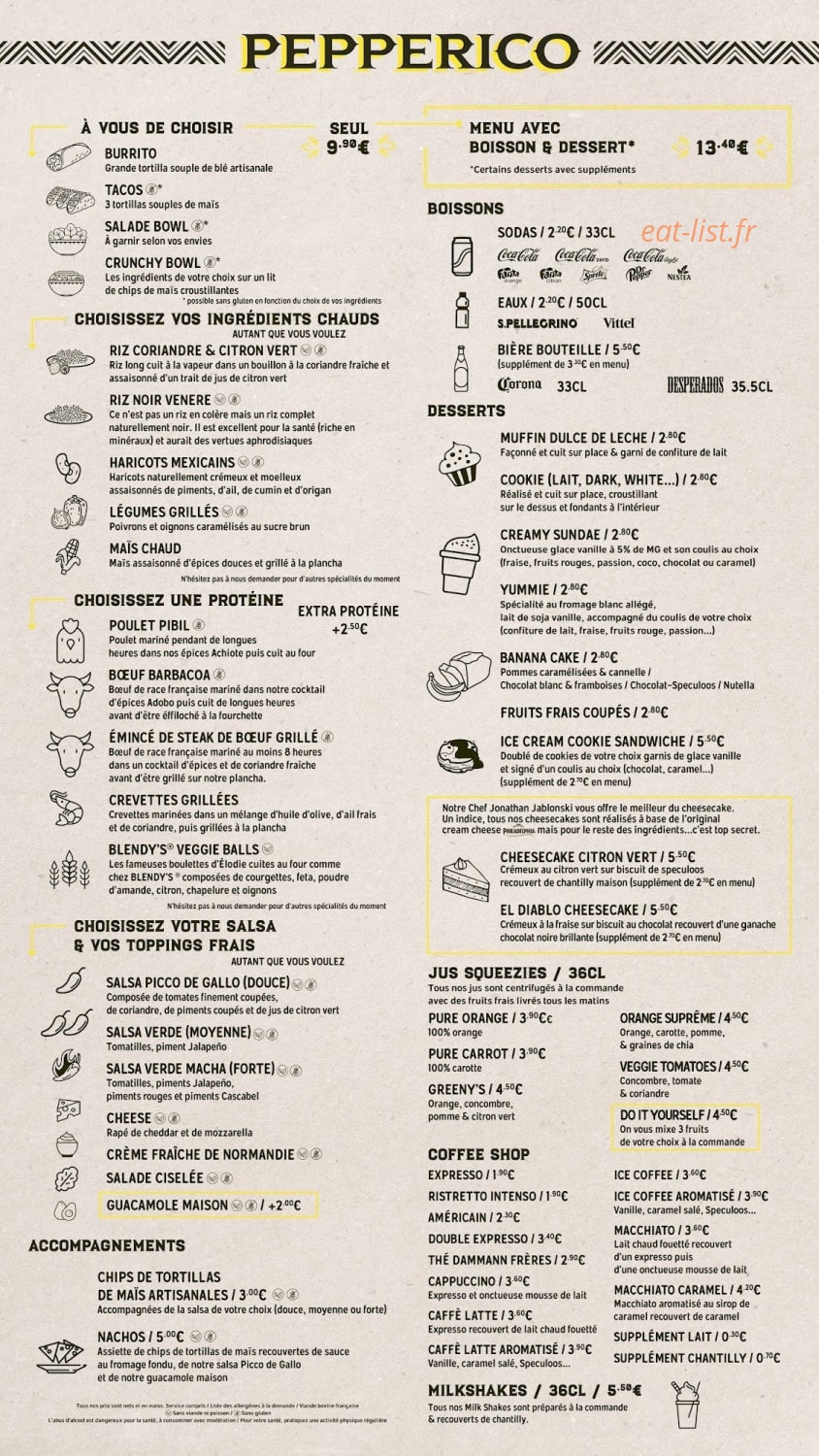 Pepperico — carte page 1