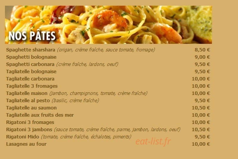 Pizza Mido — carte page 2