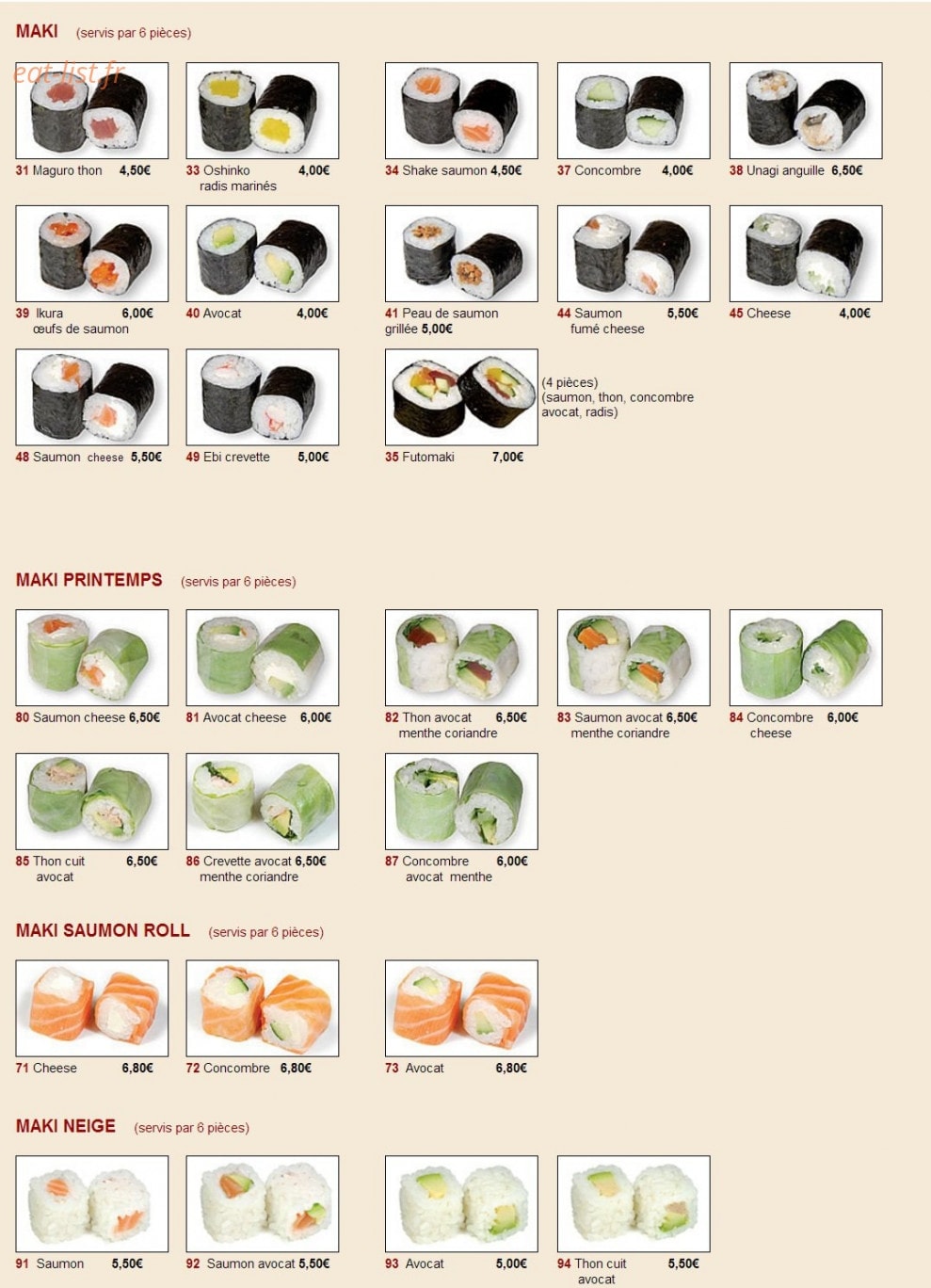 Sakura — carte page 2