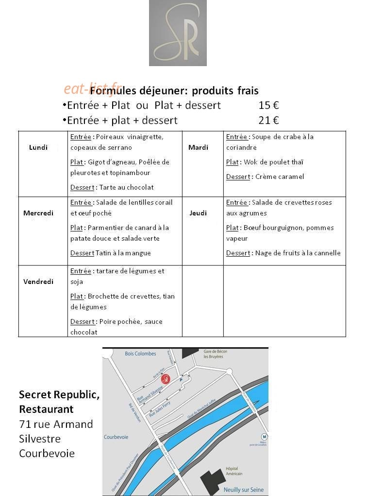 Secret Republic — carte page 1