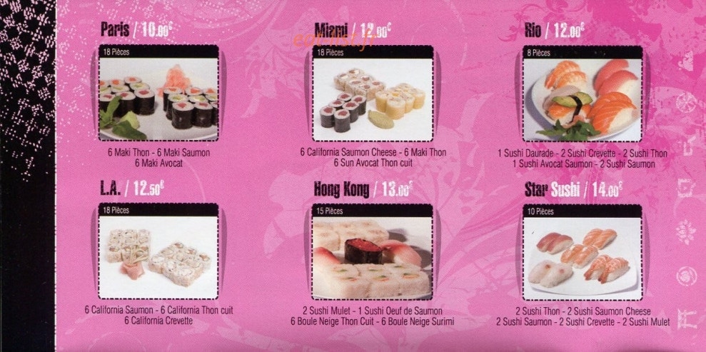 Star Sushi — carte page 8