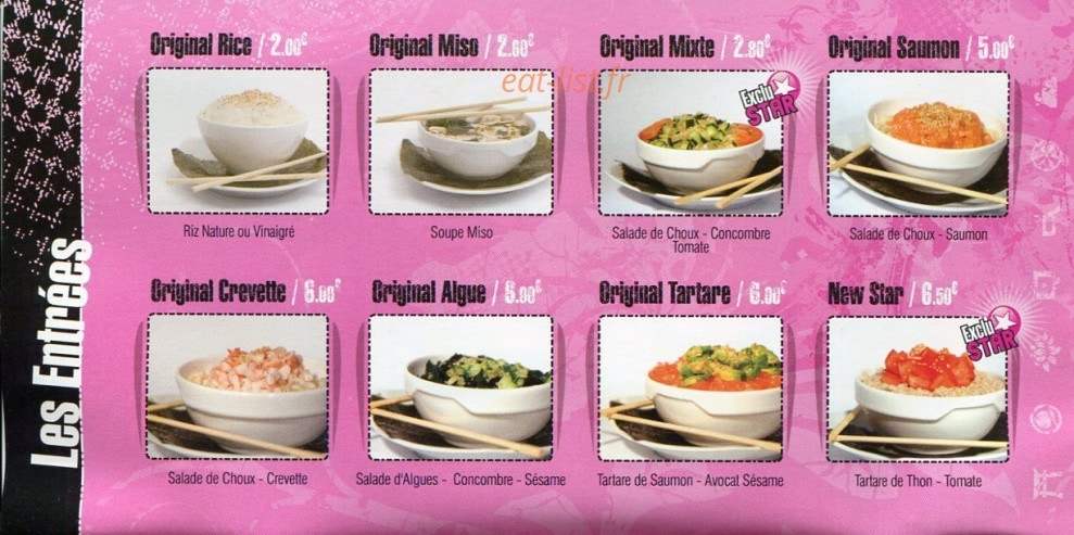 Star Sushi — carte page 3