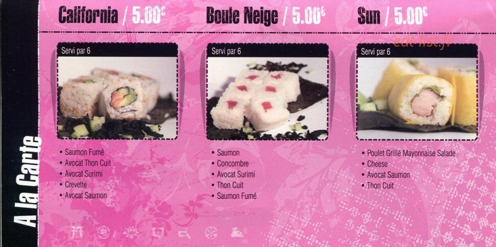 Star Sushi — carte page 9
