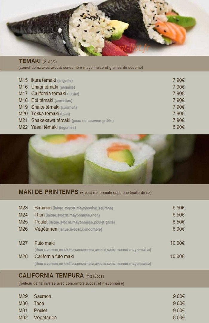 Sushi Kyo — carte page 8