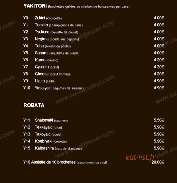 Sushi Kyo — carte page 9