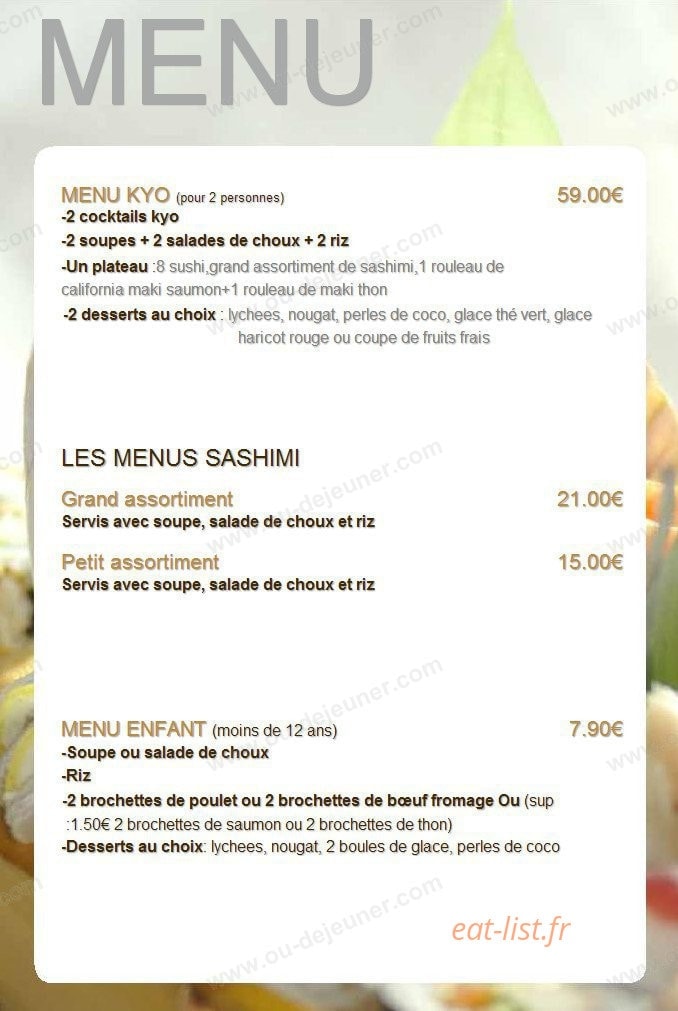 Sushi Kyo — carte page 10