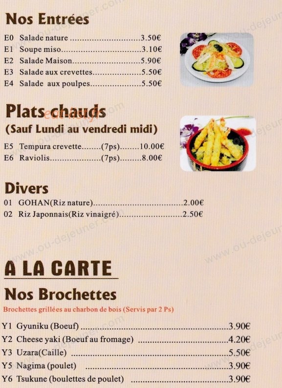 Sushi tokyo — carte page 14