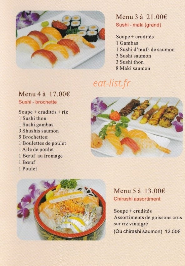Sushi tokyo — carte page 11