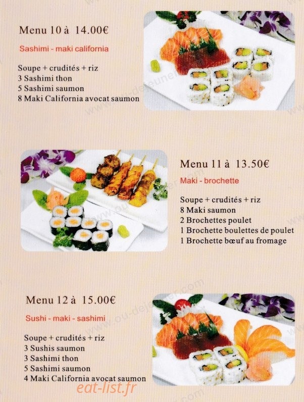 Sushi tokyo — carte page 15