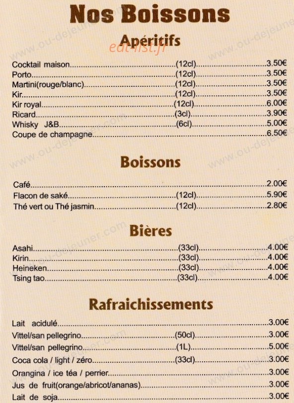 Sushi tokyo — carte page 5