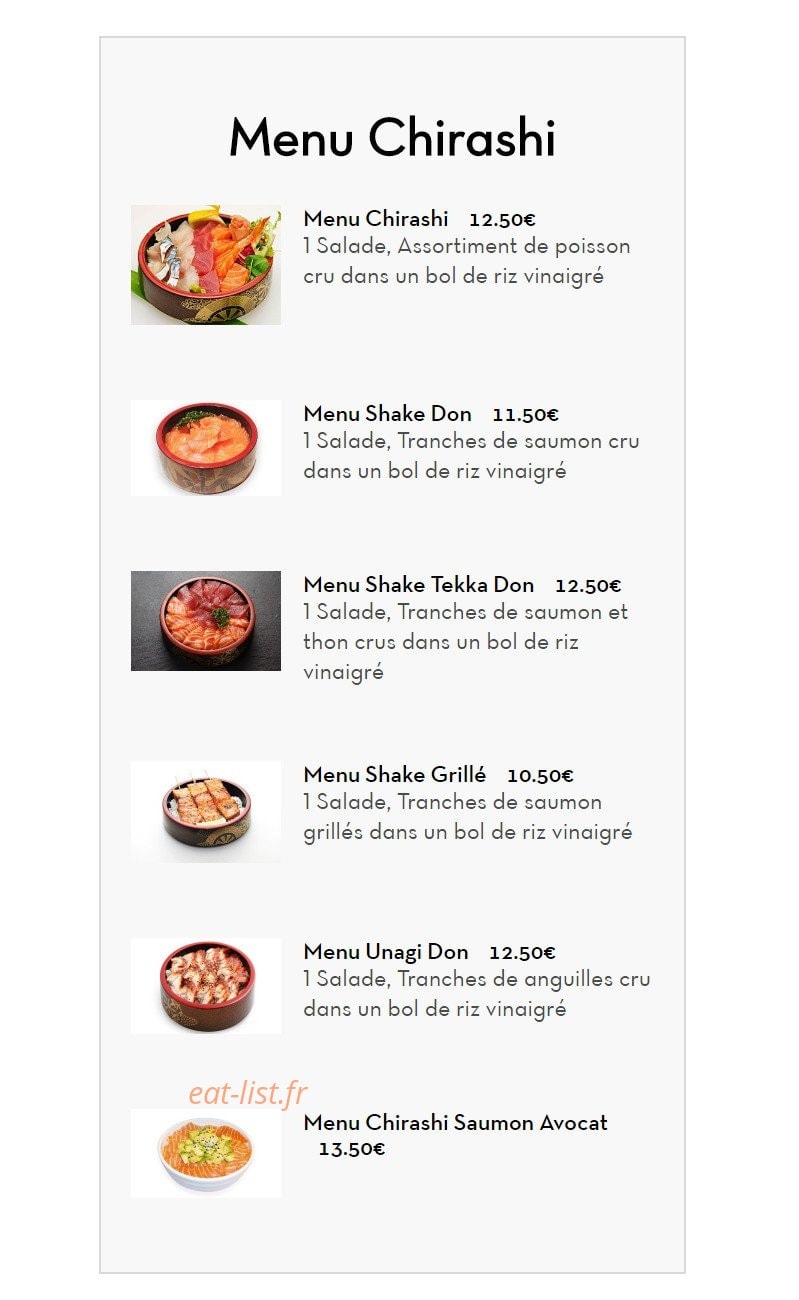 SushiBar — carte page 16