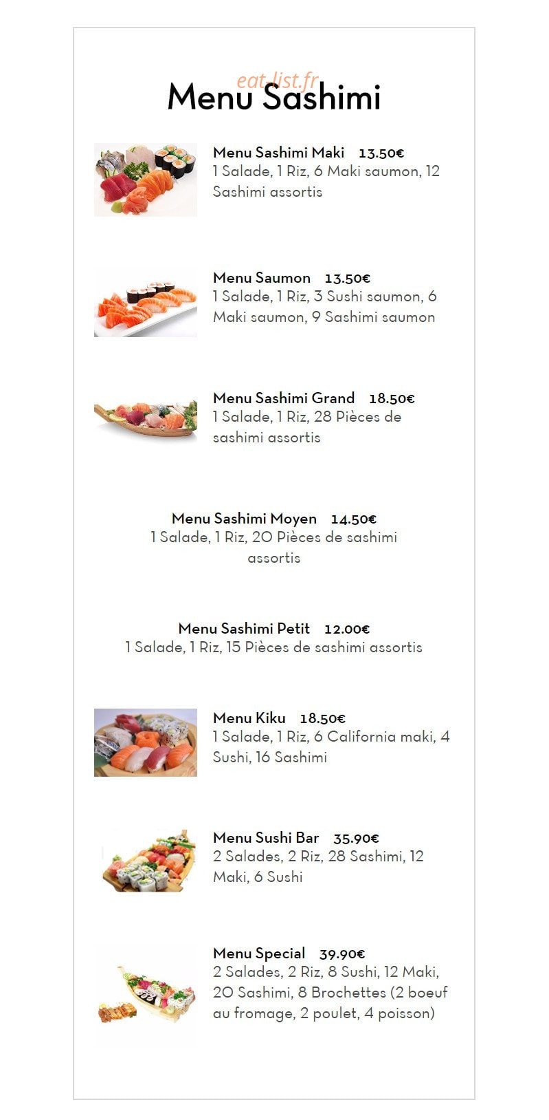 SushiBar — carte page 11