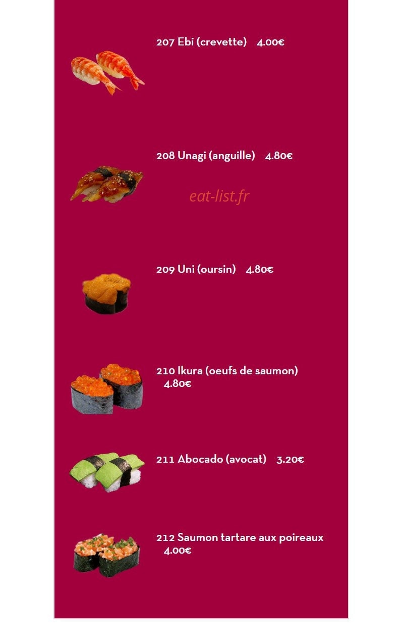 SushiBar — carte page 7