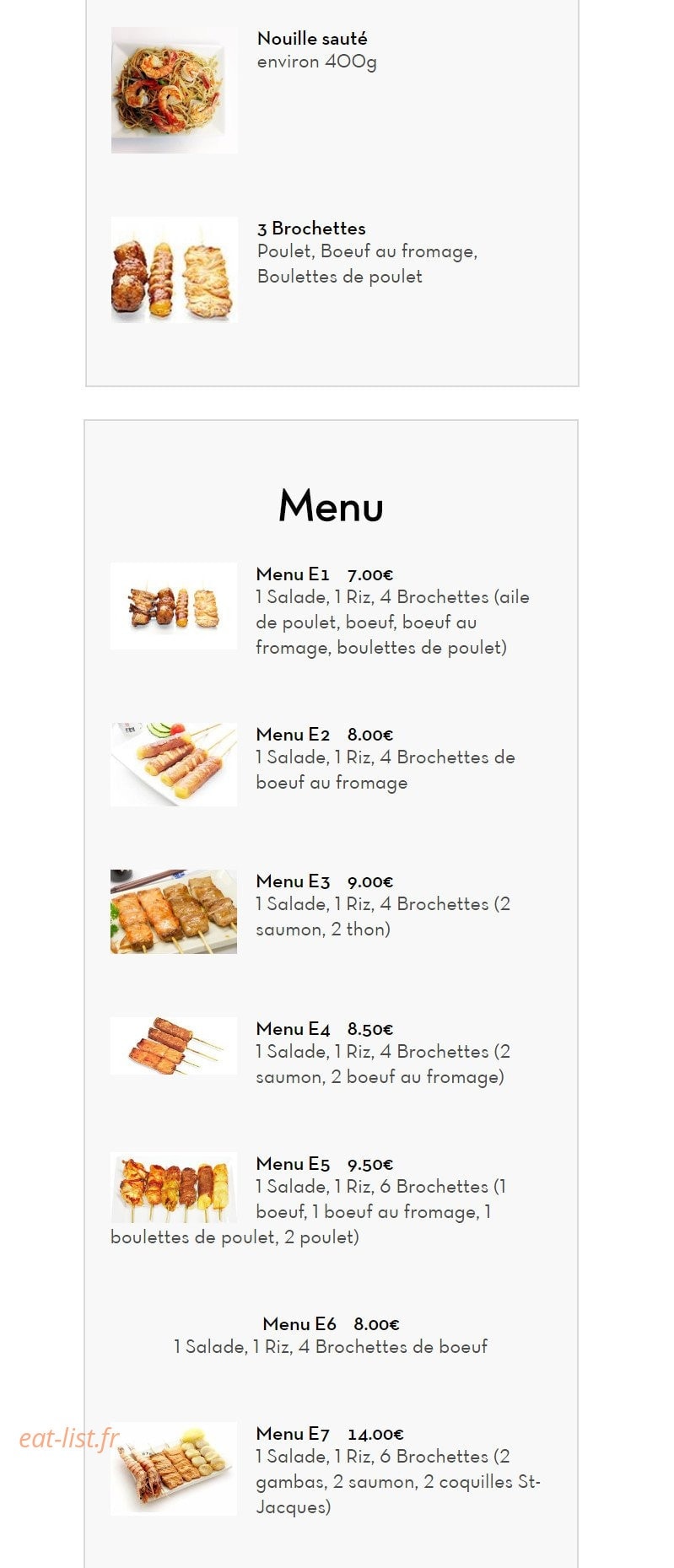 SushiBar — carte page 13