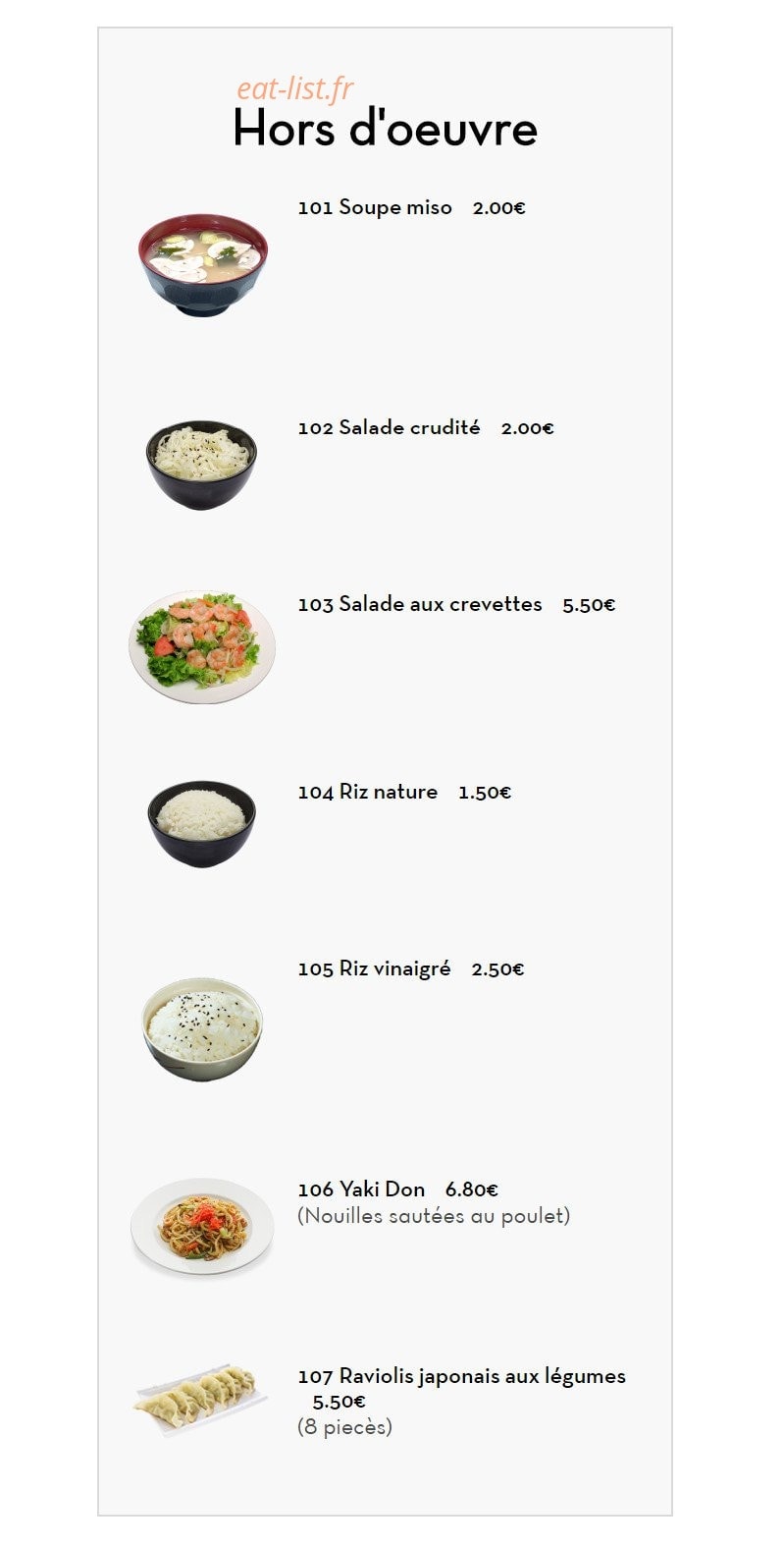 SushiBar — carte page 3