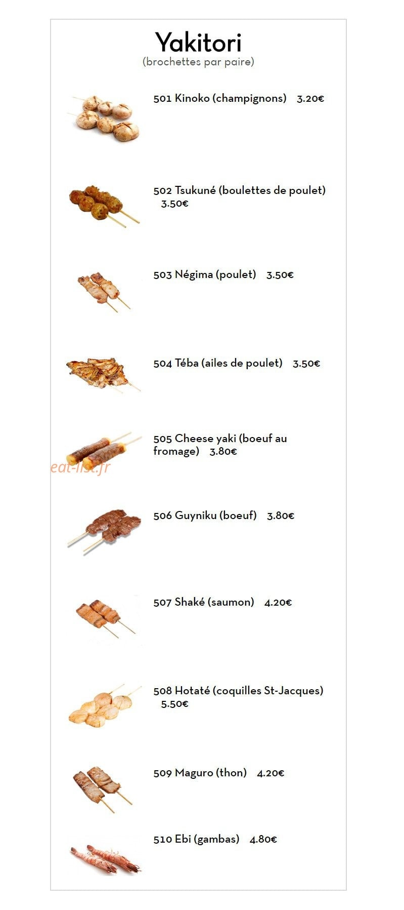 SushiBar — carte page 5