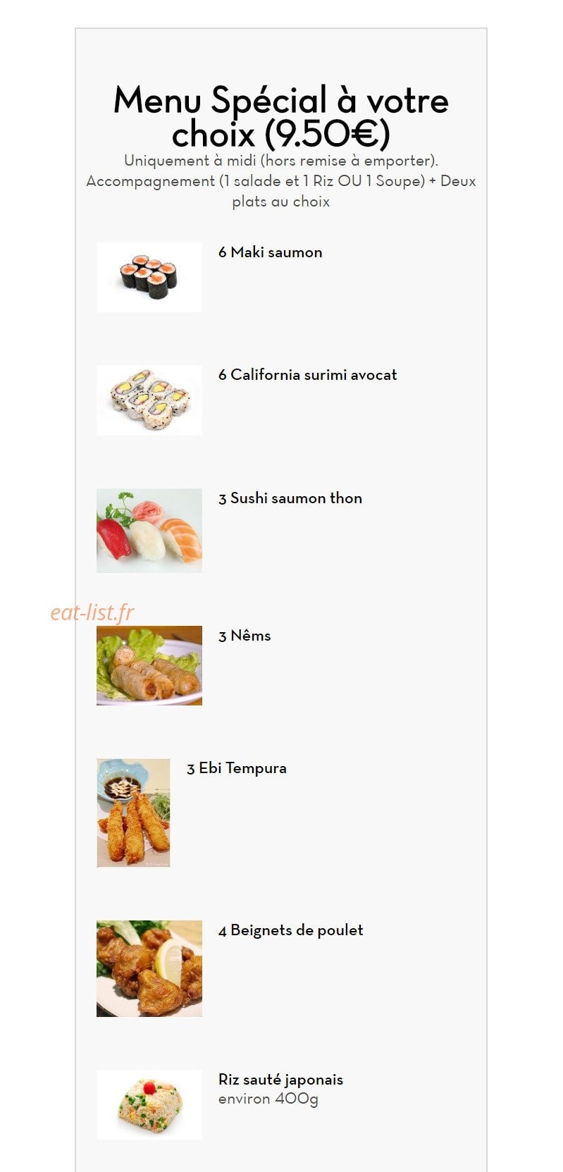 SushiBar — carte page 12