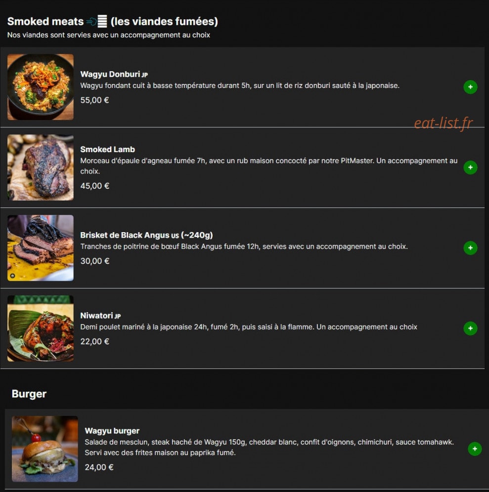 Tomahawk restaurant — carte page 4