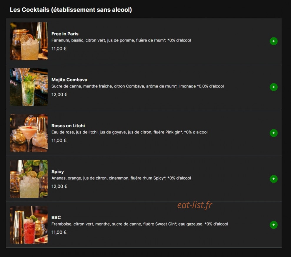 Tomahawk restaurant — carte page 11