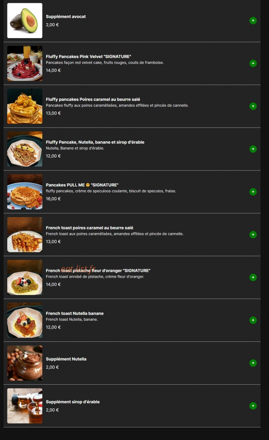 Tomahawk restaurant — carte page 8