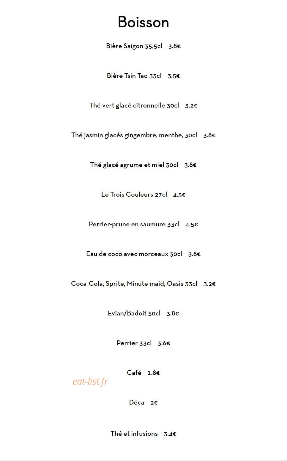 Vietnam Kitchen — carte page 4