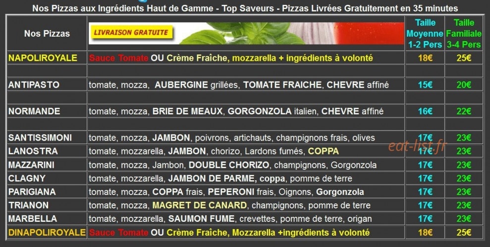 Pizza ville d'avray — carte page 2