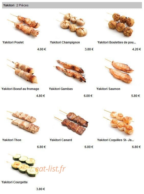 Sayuri sushi — carte page 12