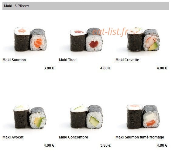 Sayuri sushi — carte page 5
