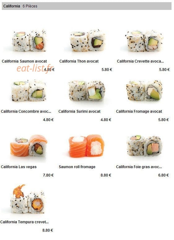 Sayuri sushi — carte page 7