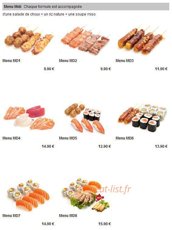 Sayuri sushi — carte page 14
