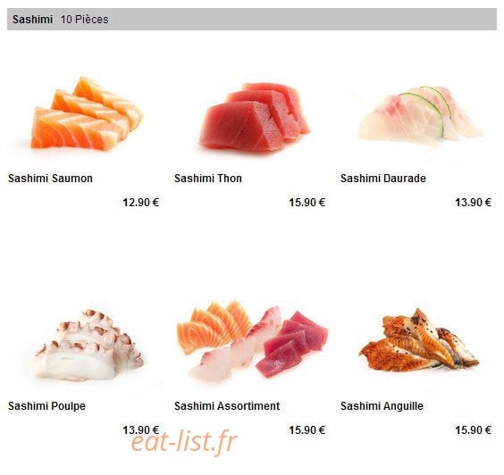 Sayuri sushi — carte page 3
