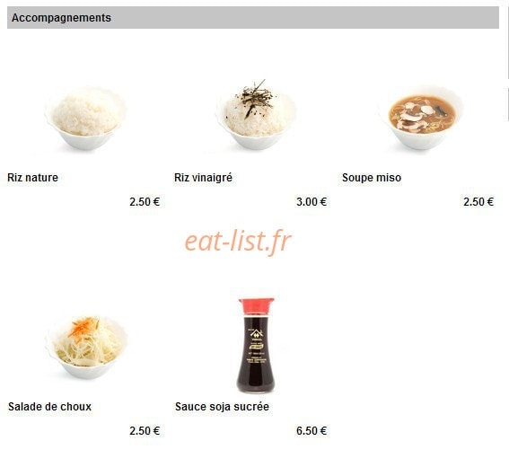 Sayuri sushi — carte page 2