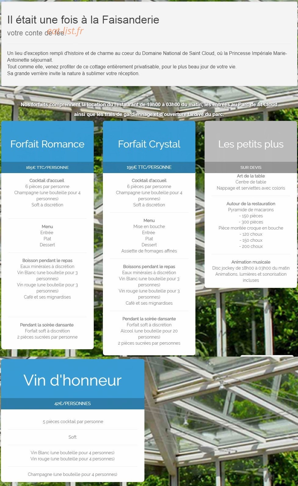 La Faisanderie — carte page 5