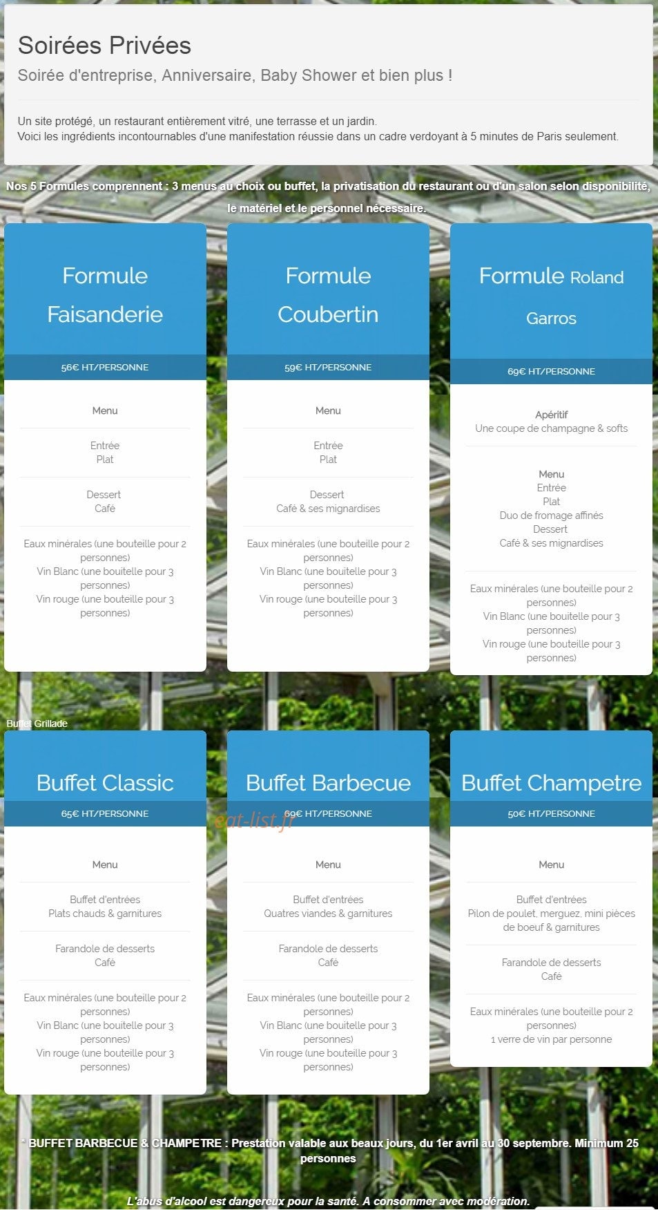 La Faisanderie — carte page 6