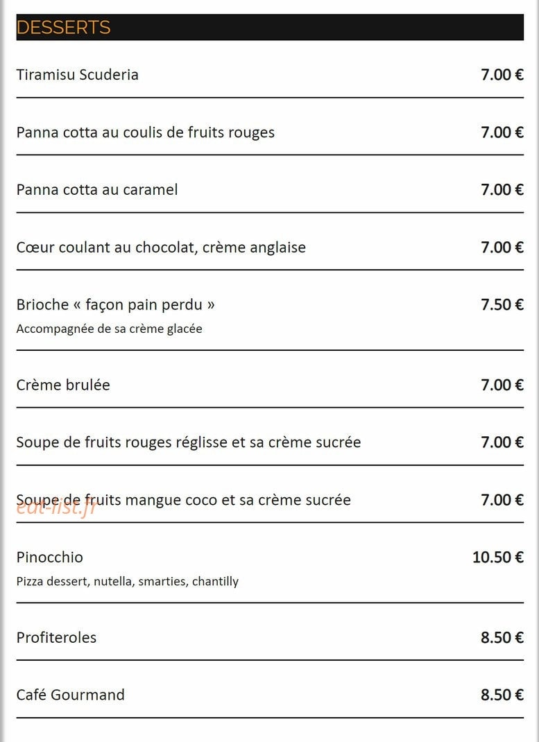 La Scuderia — carte page 10