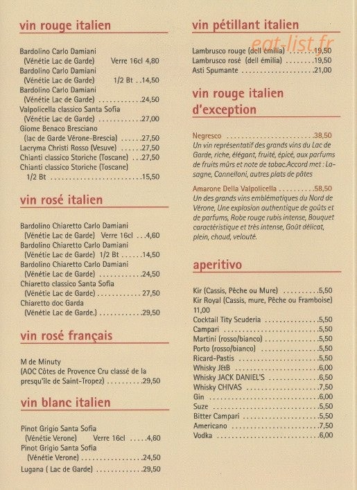 La Scuderia — carte page 5
