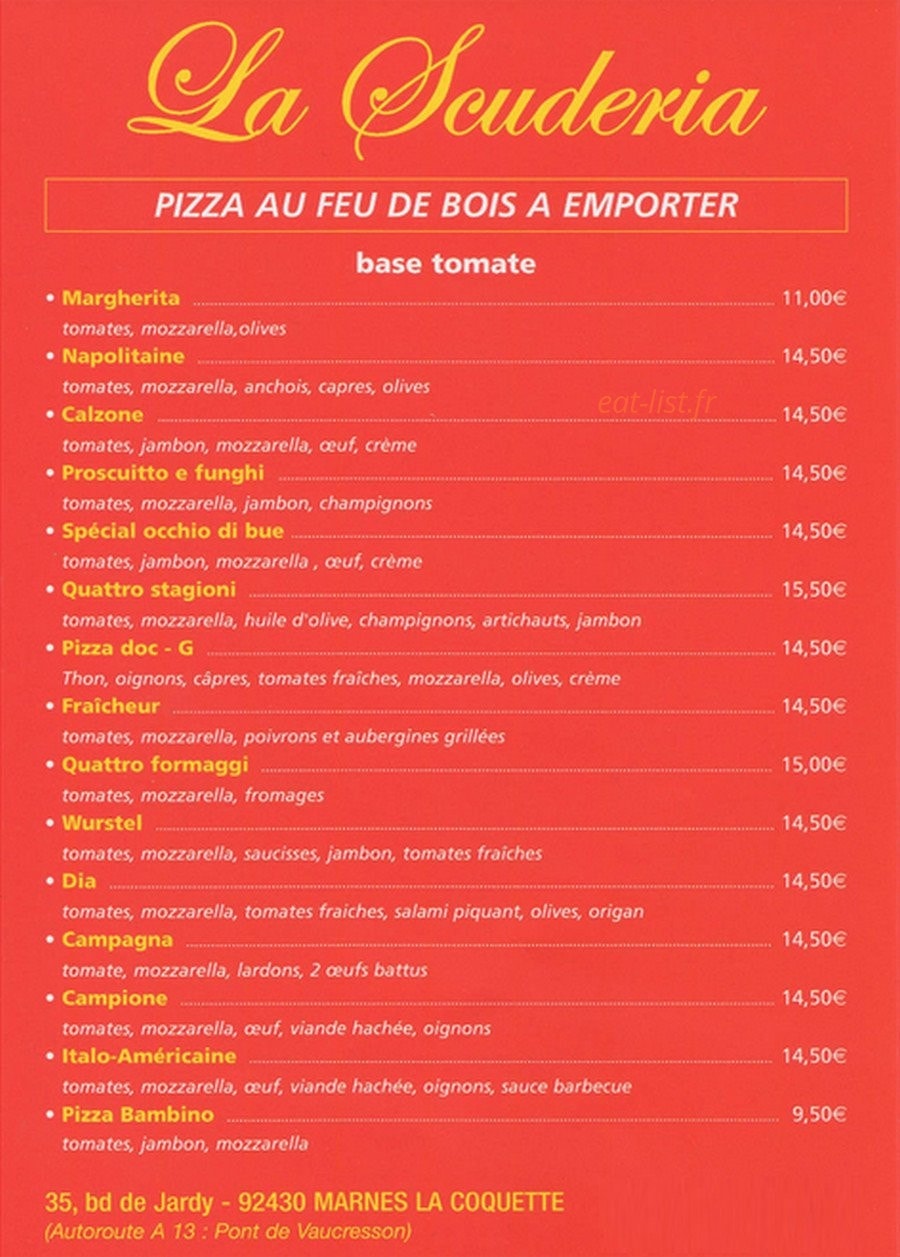 La Scuderia — carte page 1