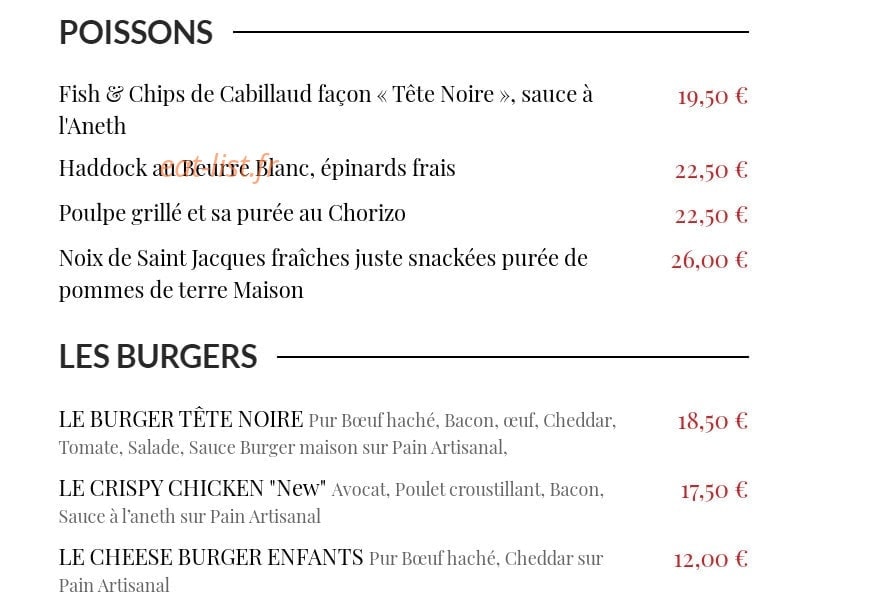 La Tête Noire — carte page 2