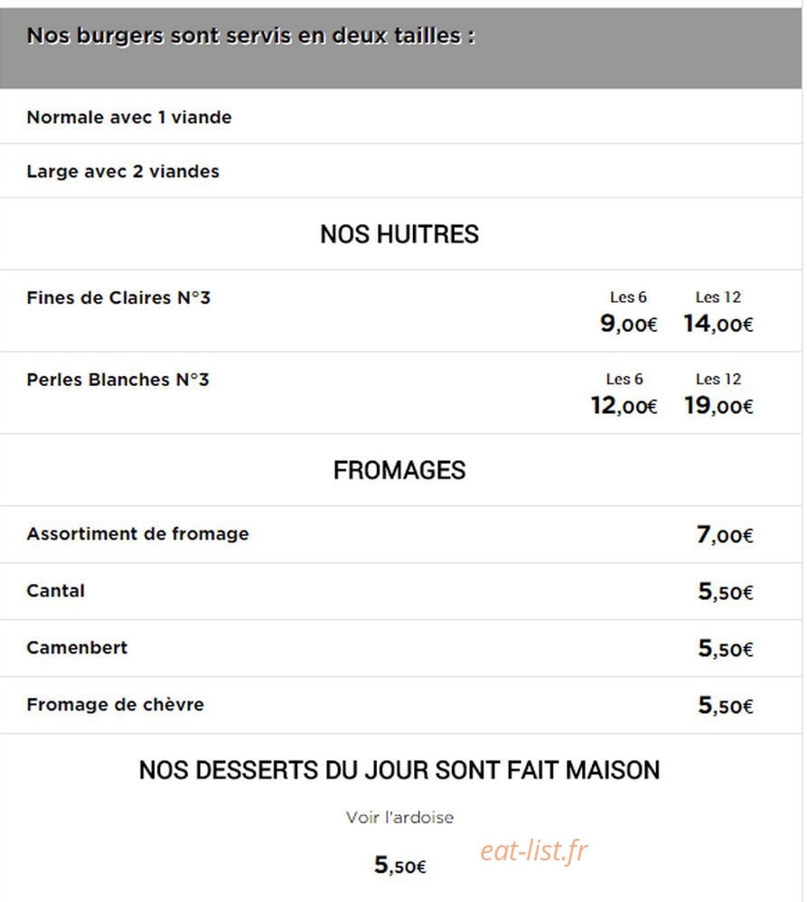Brasserie du Patio — carte page 4