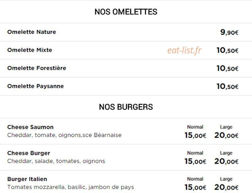 Brasserie du Patio — carte page 3