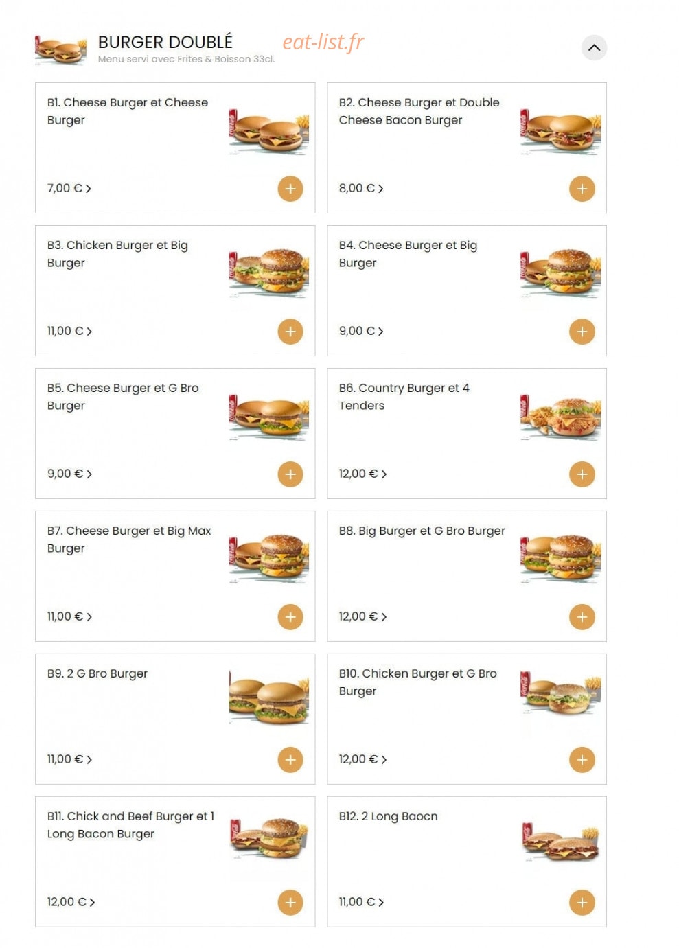 Burger Bro — carte page 4