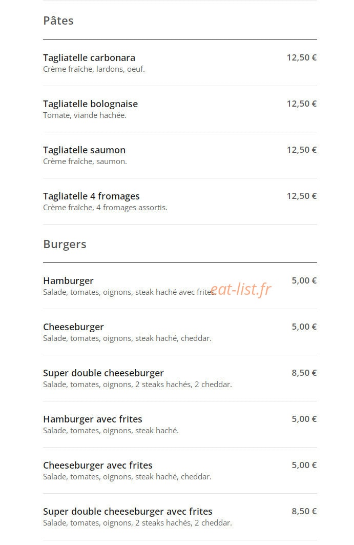 Capri Pizza — carte page 6